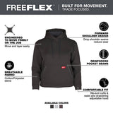 Milwaukee Women's Large Black Midweight Cotton/Polyester Long-Sleeve Pullover Hoodie