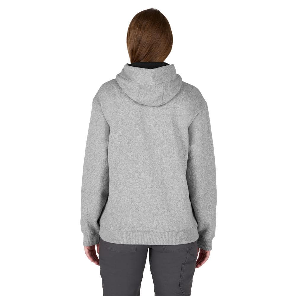 Milwaukee Women’s Large Gray Midweight Cotton/Polyester Long-Sleeve Pullover Hoodie