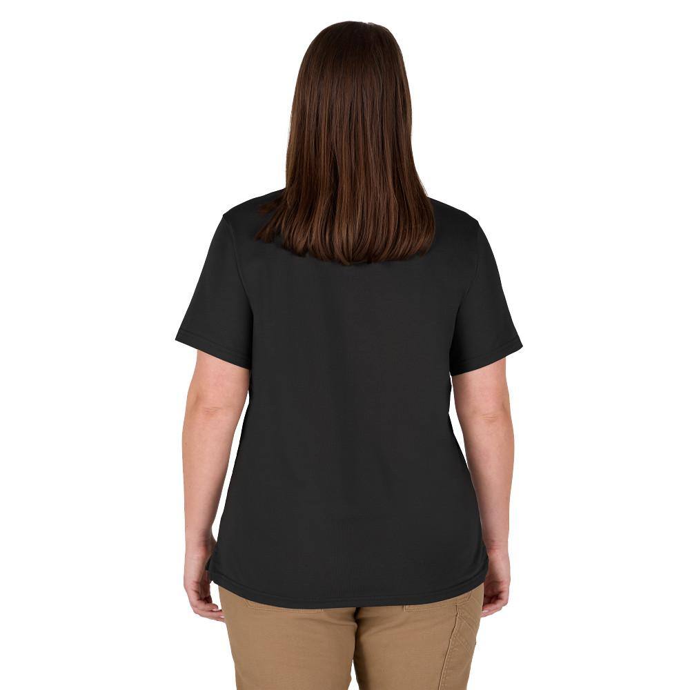 Milwaukee Women’s Large Black GRIDIRON Short Sleeve Pocket T‑Shirt