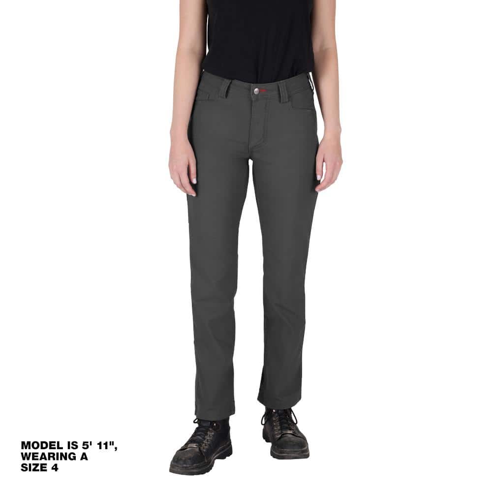 Milwaukee Women's Gray Work Pants with 7 Pockets – Size 6 (F650G-6R)