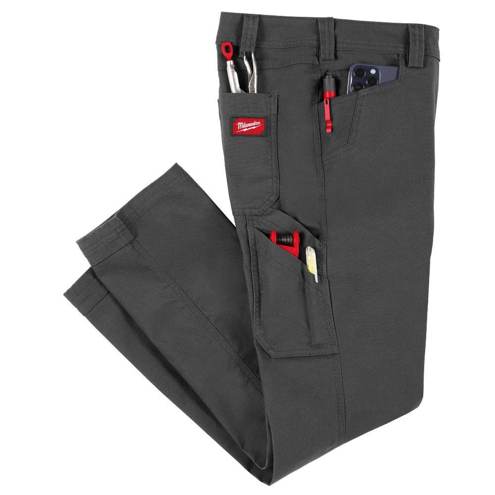 Milwaukee Women's Gray Work Pants with 7 Pockets – Size 6 (F650G-6R)
