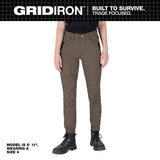 Milwaukee Women’s Brown GRIDIRON Double-Knee Jogger Work Pants with 6 Pockets, 29" Inseam