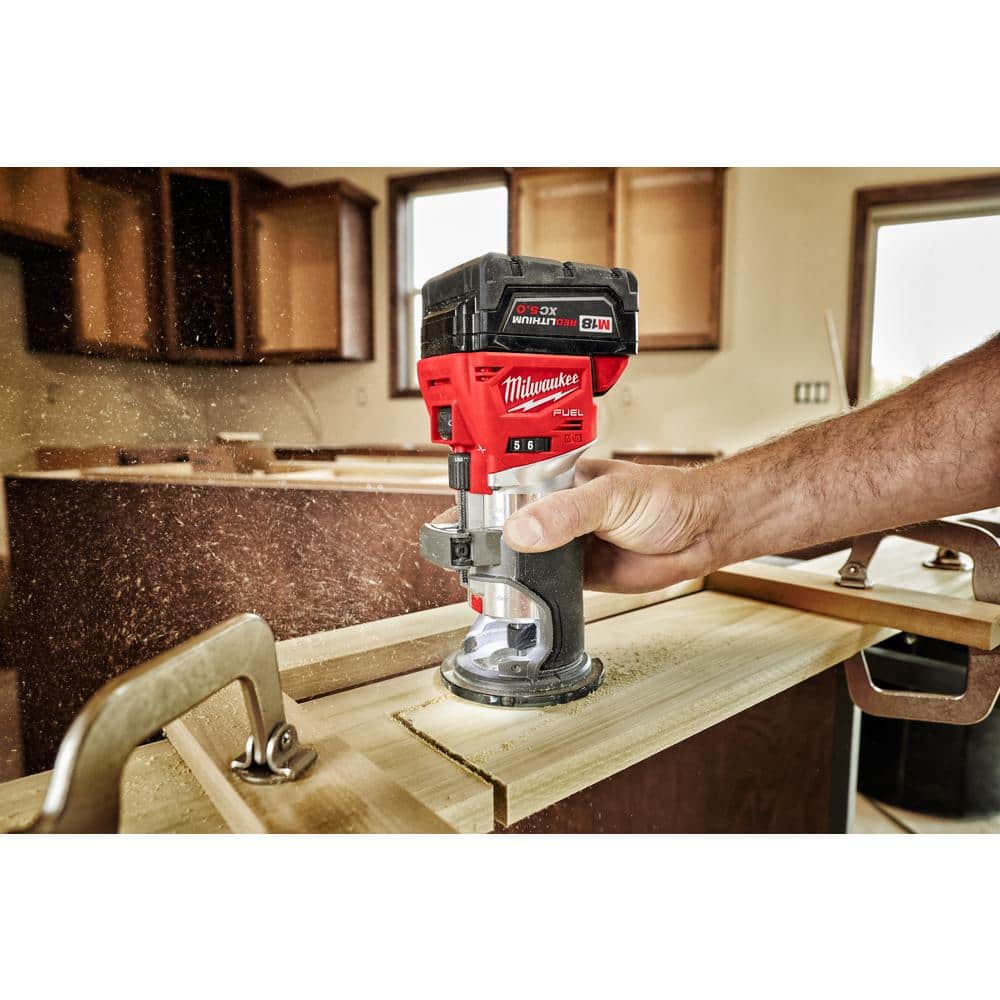 Milwaukee M18 FUEL 18-Volt Brushless Cordless Compact Router & Barrel Grip Jig Saw Set (Tool-Only)