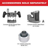 Milwaukee 2723-20 M18 FUEL Compact Router, Tool-Only (Bare Tool)