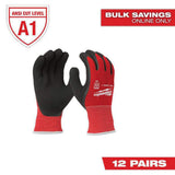 Milwaukee Small Red Latex Level 1 Cut Resistant Insulated Winter Dipped Work Gloves (12-Pack)