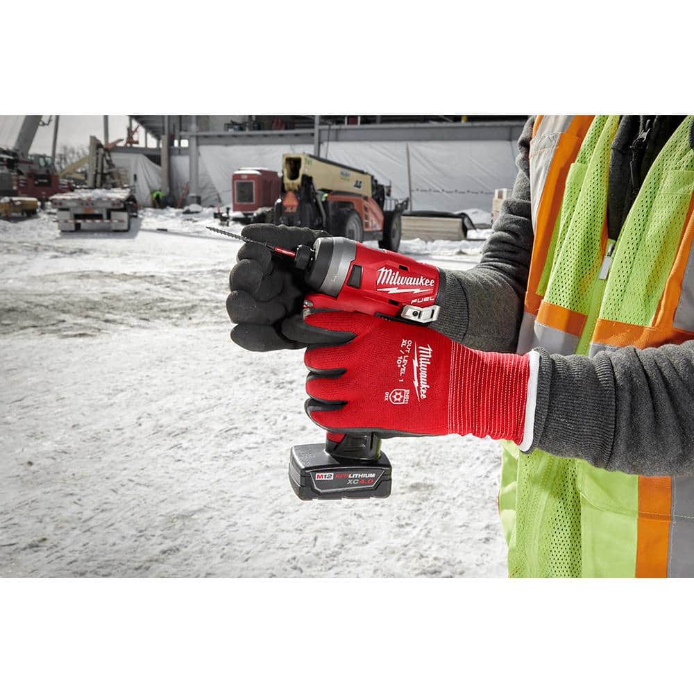 Milwaukee X-Large Red Latex A1 Cut-Resistant Insulated Winter Dipped Work Gloves (2-Pack)