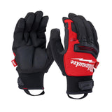 Milwaukee Large Winter Demolition Gloves, Black/Red – Waterproof, Insulated, SMARTSWIPE (Size L)
