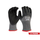 Milwaukee X-Large Red Latex Level 5 Cut-Resistant Insulated Winter Dipped Work Gloves, 2-Pack