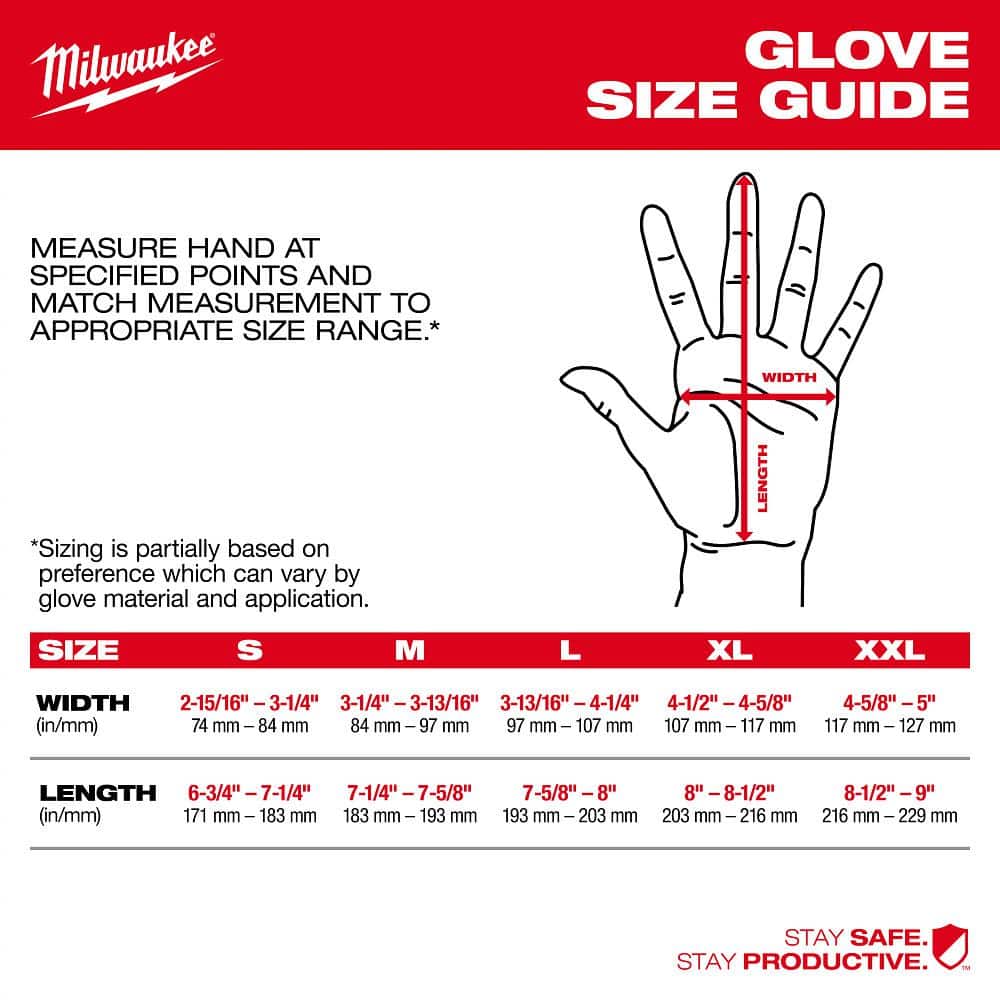 Milwaukee Small Red Lightweight Work Glove with Flexible Cuff