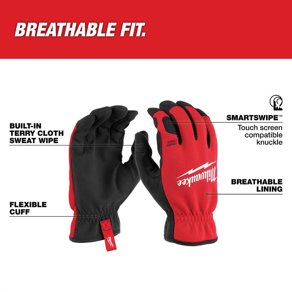 Milwaukee Small Red Lightweight Work Glove with Flexible Cuff