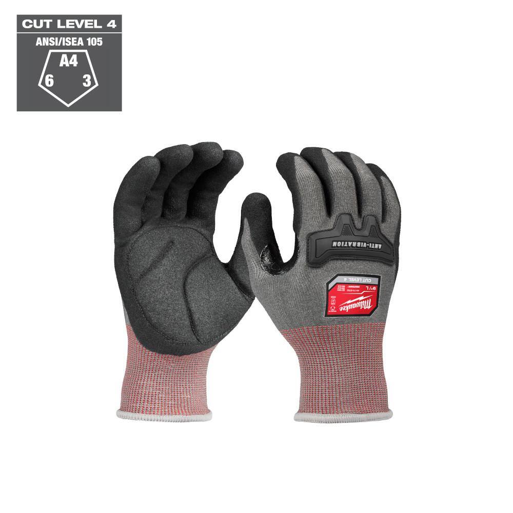 Milwaukee Small Anti-Vibration Cut Level 4 High Dexterity Nitrile Dipped Glove