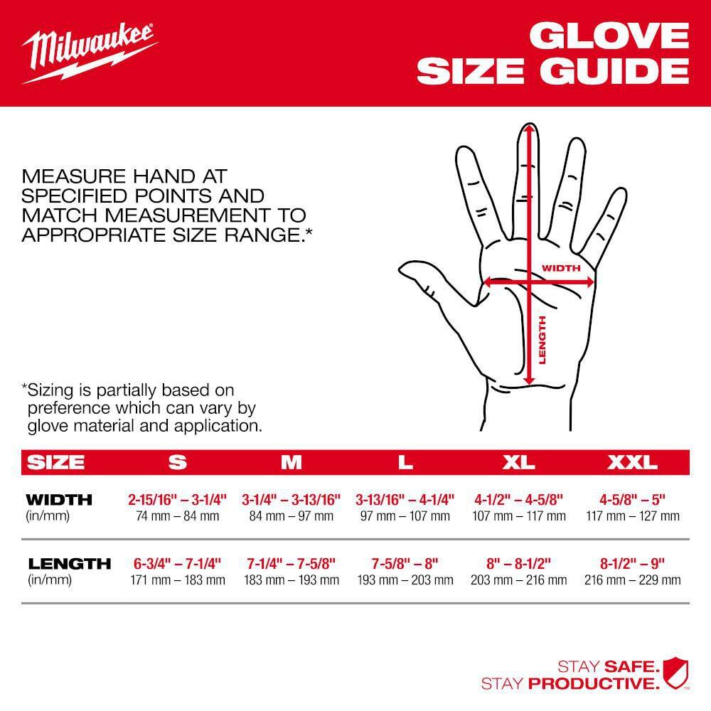 Milwaukee Large Anti‑Vibration Cut Level 4 High‑Dexterity Nitrile Dipped Gloves