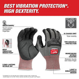 Milwaukee Large Anti‑Vibration Cut Level 4 High‑Dexterity Nitrile Dipped Gloves