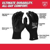 Milwaukee Large Black Nitrile Level 1 Cut Resistant Dipped Work Gloves (3-Pack)