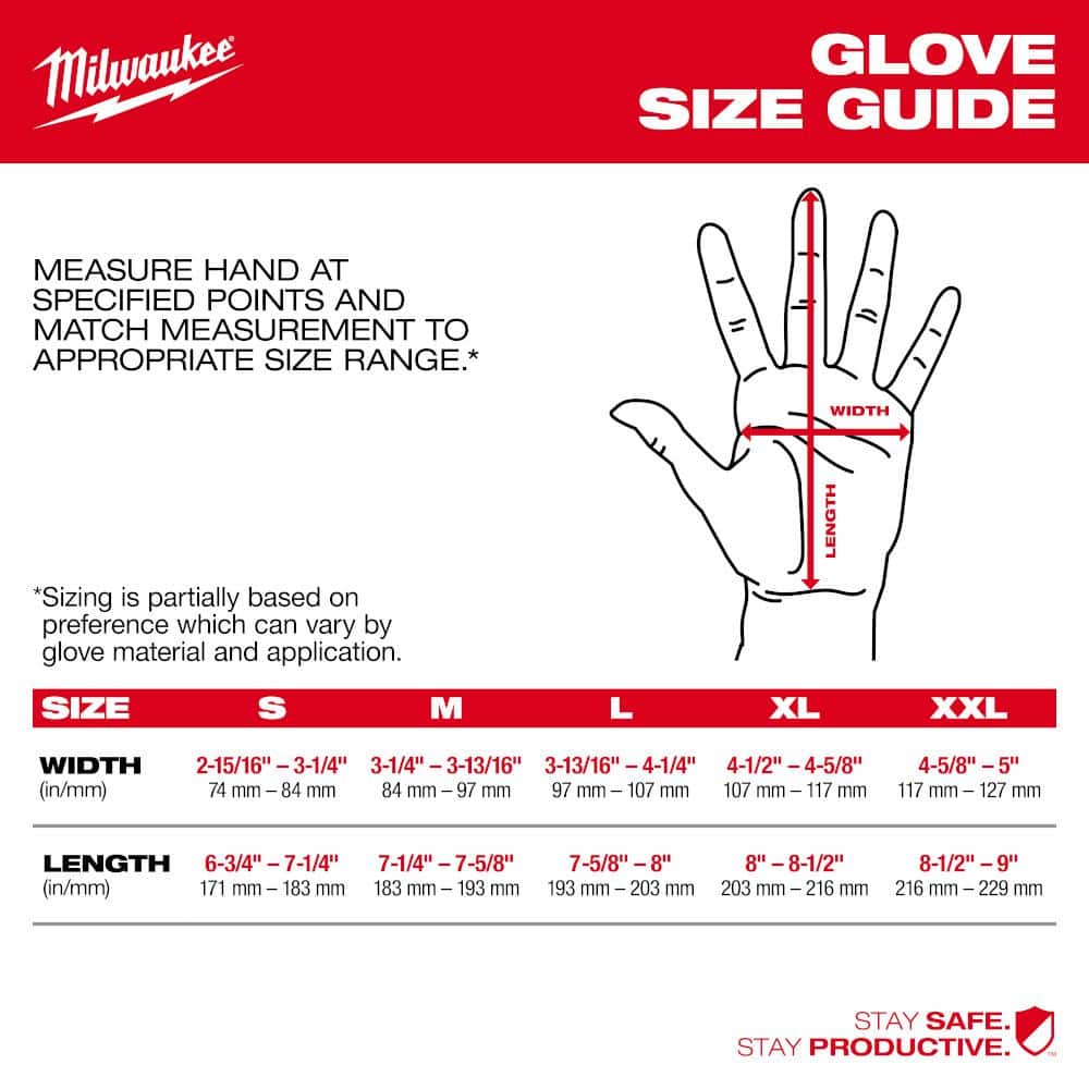 MILWAUKEE XL Smooth Polyurethane Palm-Dipped Work Gloves, Lime/Black – Touchscreen Compatible, ANSI Abrasion Level 3