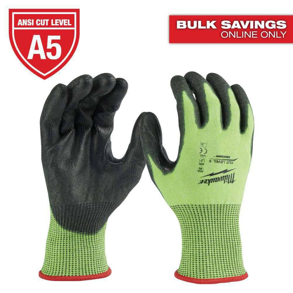 MILWAUKEE Polyurethane Palm Dipped Work Gloves - Small (ANSI Level 3 Abrasion, Touchscreen)