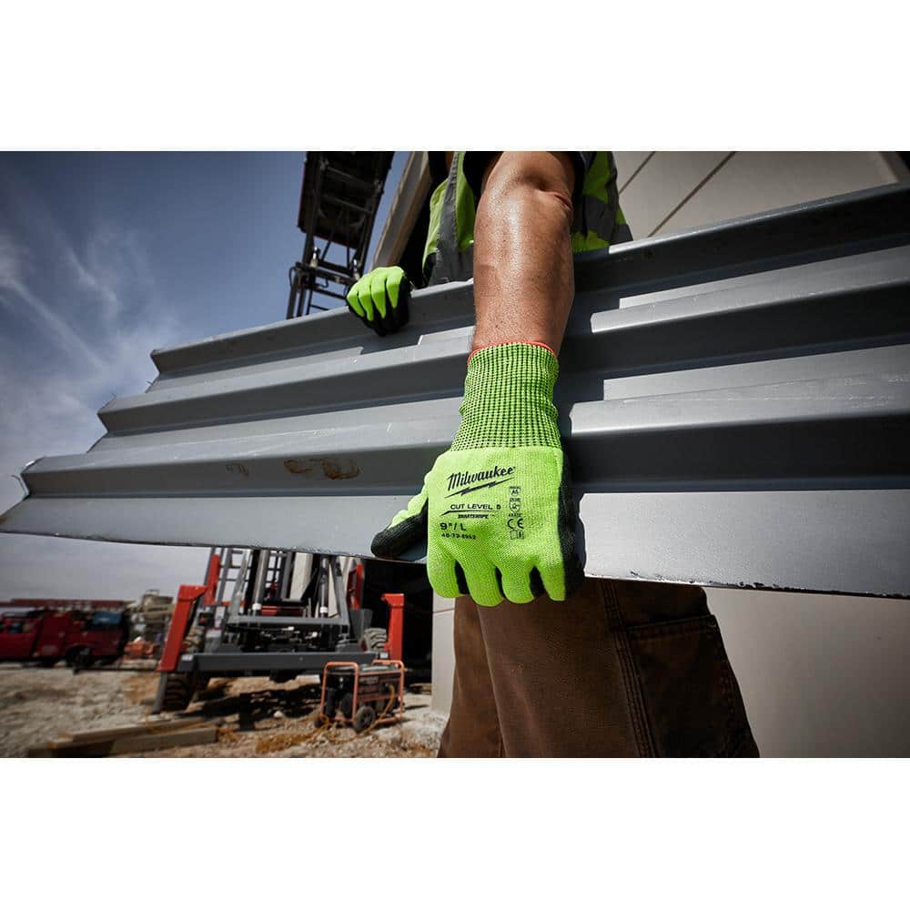 MILWAUKEE Polyurethane Palm Dipped Work Gloves - Small (ANSI Level 3 Abrasion, Touchscreen)