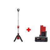 Milwaukee M12 12-Volt Lithium-Ion Cordless 1,400-Lumen ROCKET LED Stand Work Light with M12 4.0Ah Battery