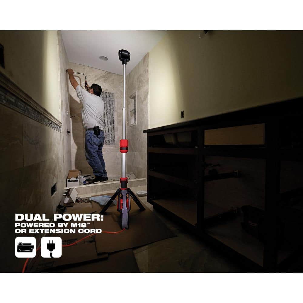 Milwaukee M12 12-Volt Lithium-Ion Cordless 1,400-Lumen ROCKET LED Stand Work Light, Dual Power (Tool-Only)