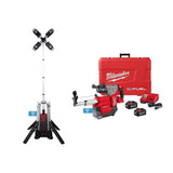 Milwaukee MX FUEL ROCKET Tower Light/Charger with M18 FUEL 1-1/8 in. SDS -Plus Rotary Hammer/Dust Extractor Kit