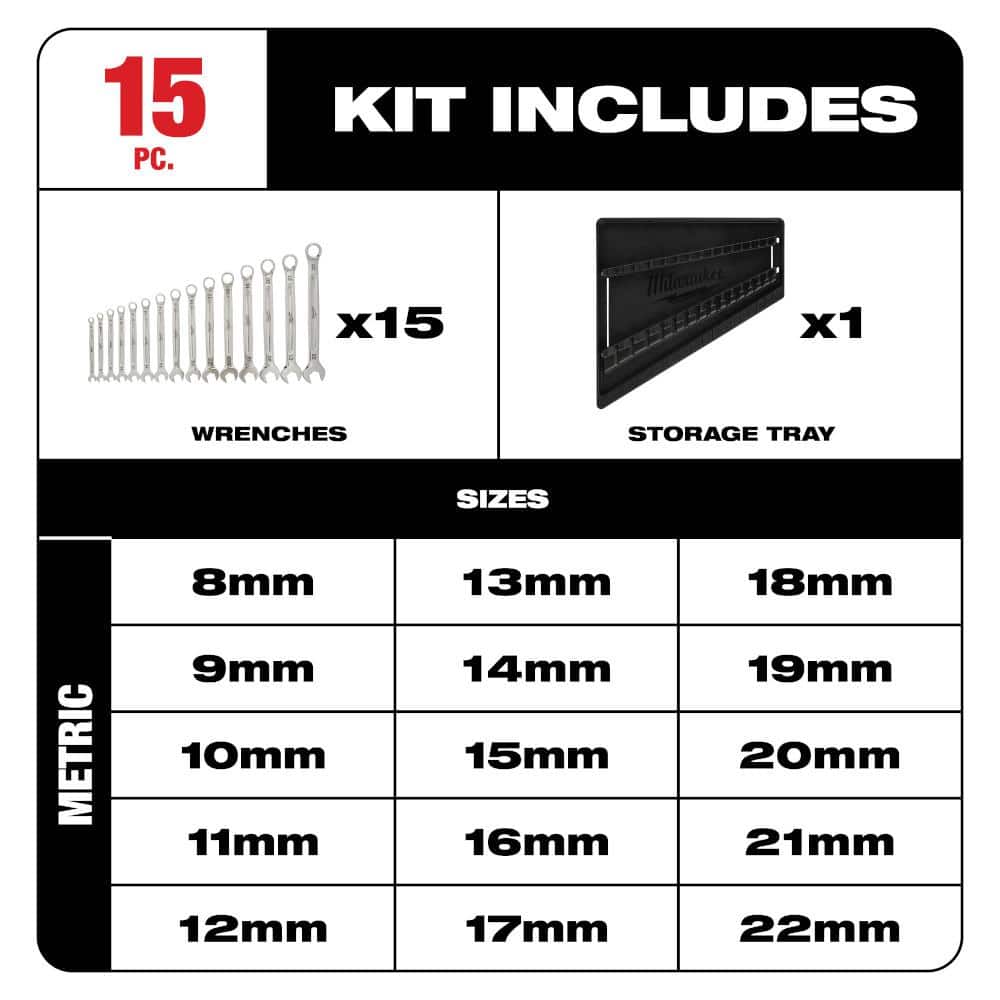 Milwaukee 183‑Piece SAE & Metric Combination Wrench, Ratchet & Socket Mechanics Tool Set