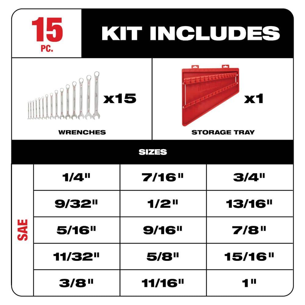 Milwaukee 183‑Piece SAE & Metric Combination Wrench, Ratchet & Socket Mechanics Tool Set