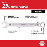 Milwaukee Combination Metric Wrench Mechanics Tool Set, Max Bite Open-End (7-Piece) - 48-22-9507