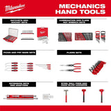 Milwaukee Combination Metric Wrench Mechanics Tool Set, Max Bite Open-End (7-Piece) - 48-22-9507