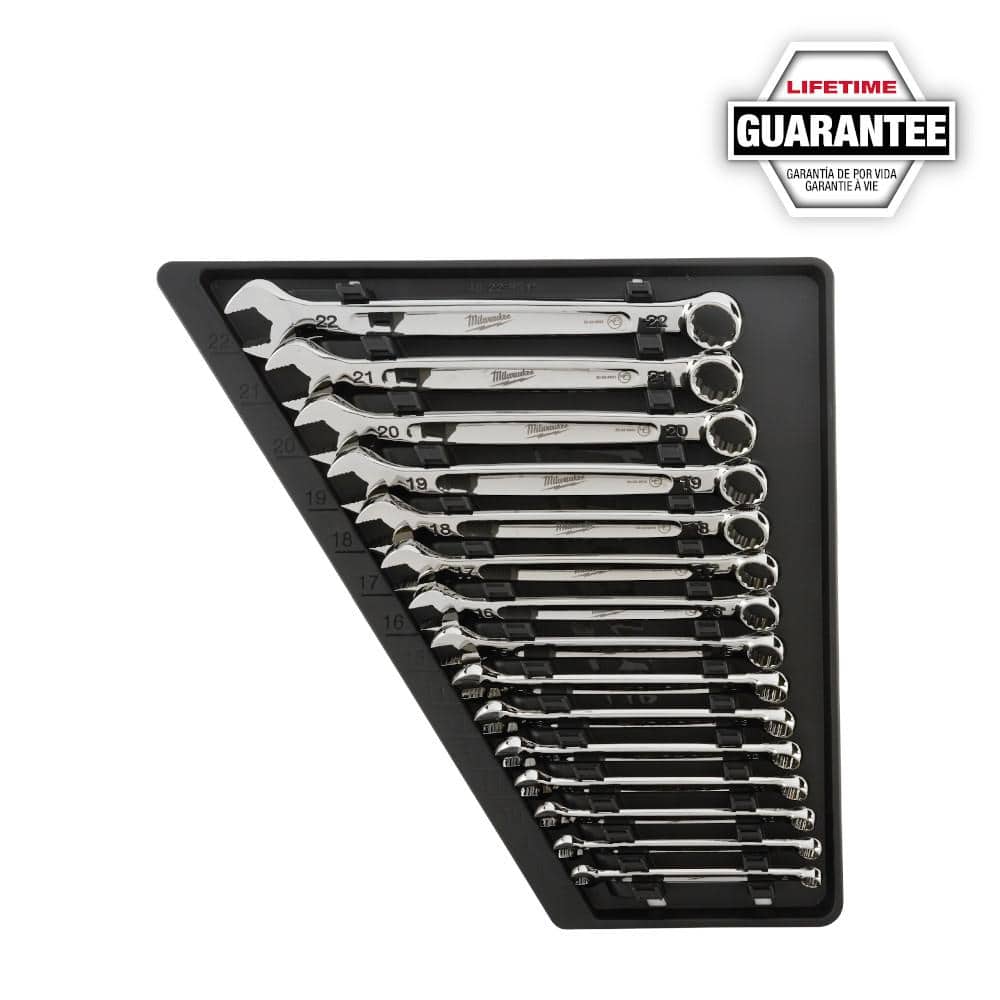 Milwaukee Combination SAE & Metric Wrench Mechanics Tool Set with Screwdriver Set (40-Piece)