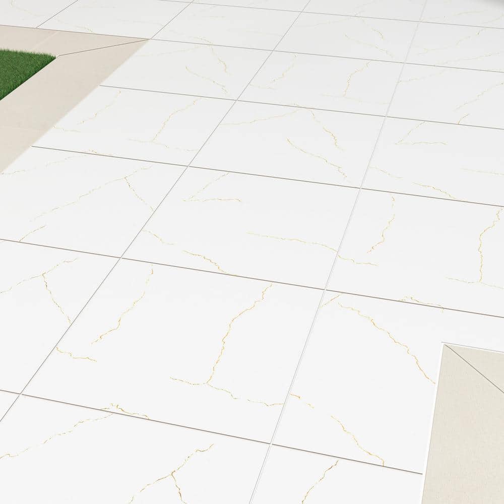 MSI Miraggio Gold 2 cm. x 24 in. x 24 in. Matte Porcelain Marble Look Paver Tile (240 sq. ft./Pallet)