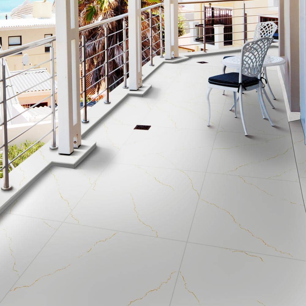 MSI Miraggio Gold 2 cm. x 24 in. x 24 in. Matte Porcelain Marble Look Paver Tile (240 sq. ft./Pallet)