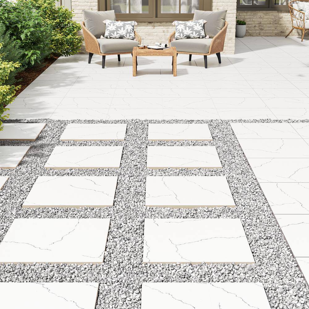 MSI Miraggio Gray 2 cm. x 24 in. x 24 in. Porcelain Paver Tile (8 Sq. Ft./Case)