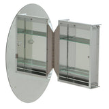 Croydex 21 in. W x 31 in. H Frameless Aluminum Surface-Mount Bathroom Medicine Cabinet with Easy Hang System