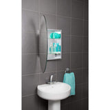 Croydex 21 in. W x 31 in. H Frameless Aluminum Surface-Mount Bathroom Medicine Cabinet with Easy Hang System