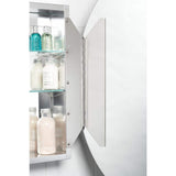 Croydex 21 in. W x 31 in. H Frameless Aluminum Surface-Mount Bathroom Medicine Cabinet with Easy Hang System