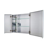 Croydex 30 in. W x 25.25 in. H x 5-1/4 in. D Frameless Aluminum Recessed or Surface-Mount Medicine Cabinet with Easy Hang System
