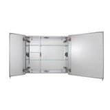 Croydex 30 in. W x 25.25 in. H x 5-1/4 in. D Frameless Aluminum Recessed or Surface-Mount Medicine Cabinet with Easy Hang System