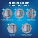 Croydex 30 in. W x 26 in. H Frameless Aluminum Recessed or Surface-Mount Bathroom Medicine Cabinet with Easy Hang System