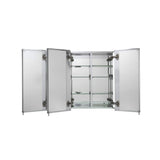Croydex 30 in. W x 26 in. H Frameless Aluminum Recessed or Surface-Mount Bathroom Medicine Cabinet with Easy Hang System
