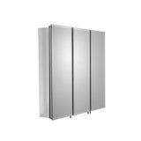 Croydex 30 in. W x 26 in. H Frameless Aluminum Recessed or Surface-Mount Bathroom Medicine Cabinet with Easy Hang System