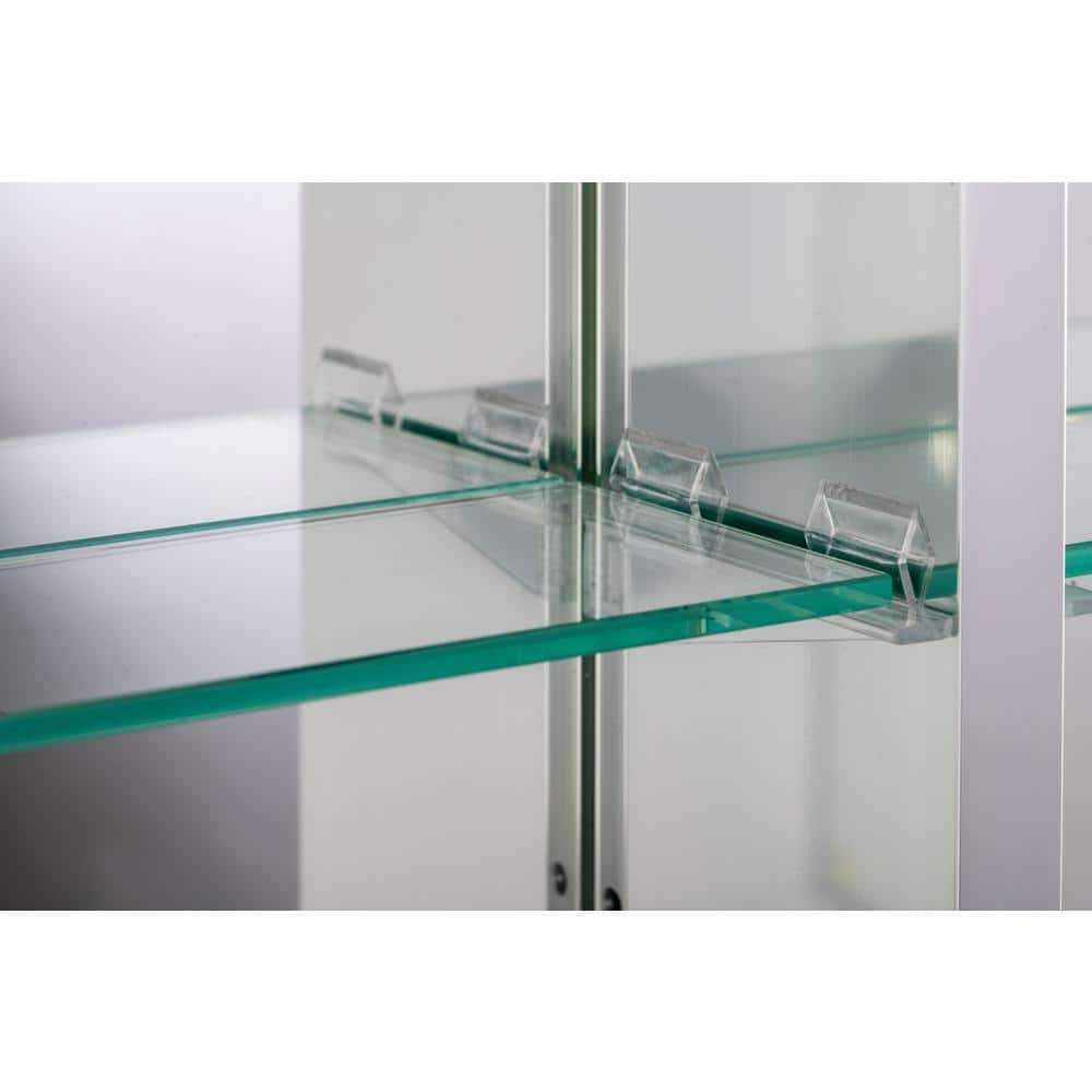 Croydex 30 in. W x 26 in. H Frameless Aluminum Recessed or Surface-Mount Bathroom Medicine Cabinet with Easy Hang System