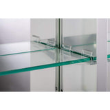 Croydex 30 in. W x 26 in. H Frameless Aluminum Recessed or Surface-Mount Bathroom Medicine Cabinet with Easy Hang System