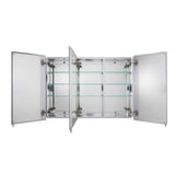 Croydex 36 in. W x 26 in. H x 5-1/4 in. D Frameless Aluminum Recessed or Surface-Mount Medicine Cabinet with Easy Hang System