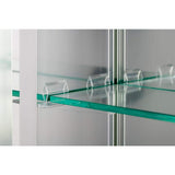 Croydex 36 in. W x 26 in. H x 5-1/4 in. D Frameless Aluminum Recessed or Surface-Mount Medicine Cabinet with Easy Hang System