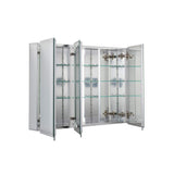Croydex 36 in. W x 26 in. H x 5-1/4 in. D Frameless Aluminum Recessed or Surface-Mount Medicine Cabinet with Easy Hang System