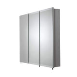 Croydex 36 in. W x 30 in. H x 5-1/4 in. D Frameless Tri-View Surface-Mount Medicine Cabinet with Easy Hang System in White