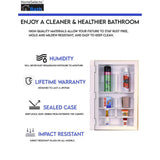 HomeSelects Framington Transitional Styled 16 in. W x 26 in. H Beveled Rectangle Mirror Recessed Bathroom Medicine Cabinet