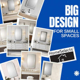HomeSelects Framington Transitional Styled 16 in. W x 26 in. H Beveled Rectangle Mirror Recessed Bathroom Medicine Cabinet
