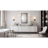 HomeSelects Framington Transitional Styled 16 in. W x 26 in. H Beveled Rectangle Mirror Recessed Bathroom Medicine Cabinet