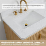 Miseno Cádiz 84" Free Standing Double Basin Vanity Set with Cabinet & Composite Stone Top – Washed Ash Grey